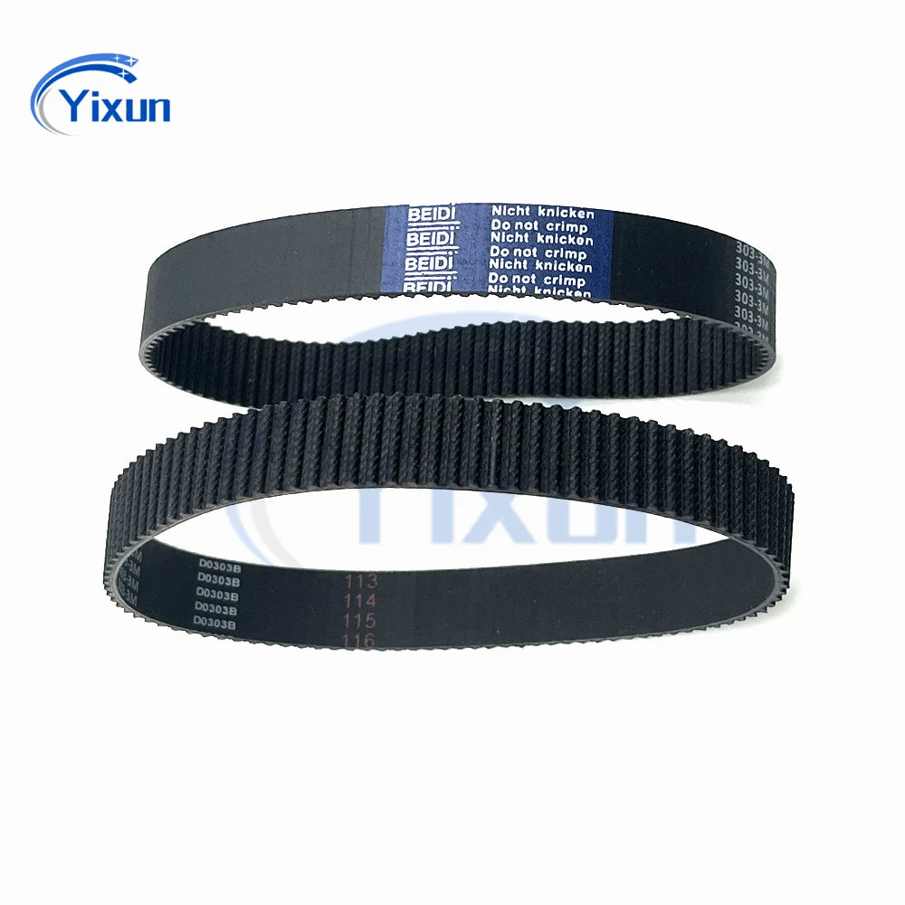 HTD 3M Timing Drive Belt Length 339 342 345 348 351 354 357 360 363 366 369 372mm Width 6/9/10/15/20mm Sand belt machine Parts