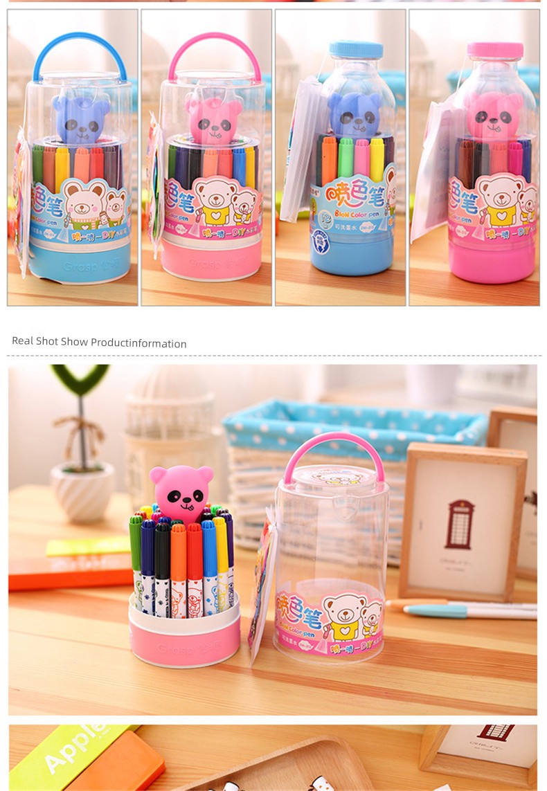 Master Color Spray Pen 12/24 Color Spray Pen Set Can Spray Watercolor Pen Large Capacity Non-Toxic