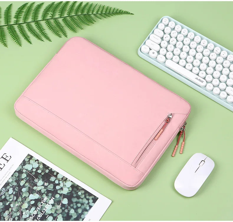 Solid Color Retro Style Business Laptop Bag for MacBook Air Pro 13 15 13.3 14 15.6 Inch Notebook Simple Fashion Computer Case