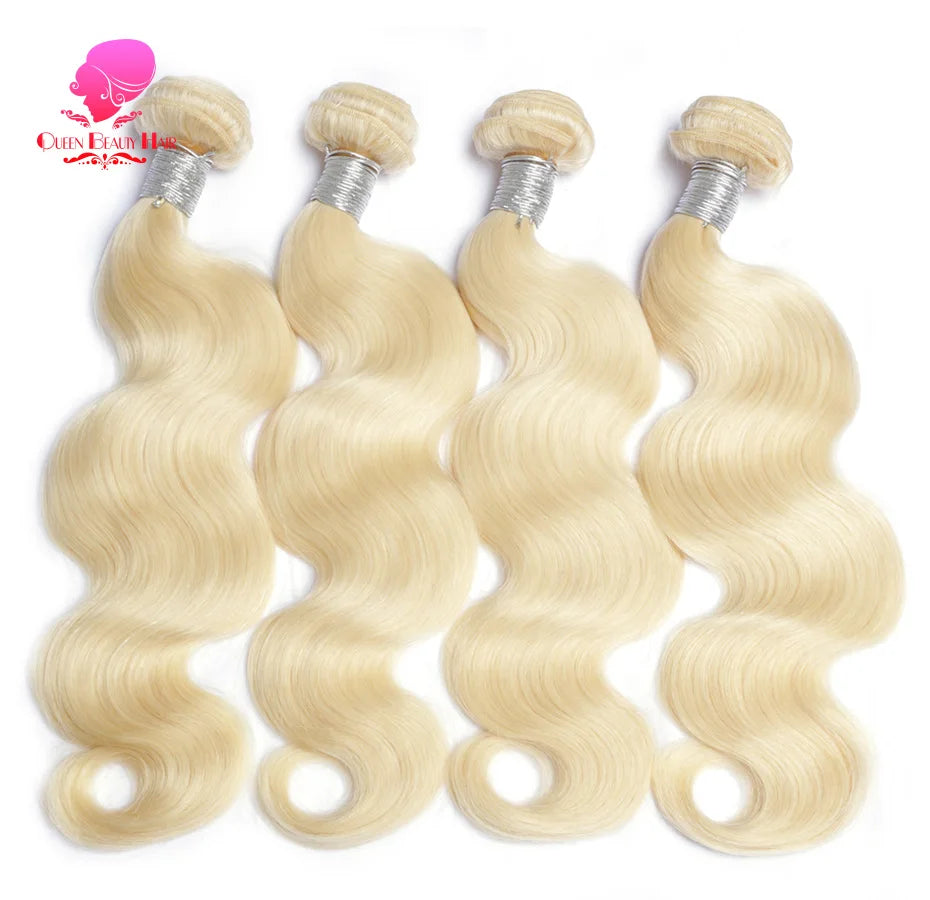 30 40 Inches 613 Honey Blonde Bundles 100% Human Hair Weave Bundles Double Track Peruvian Body Wave Bundles Human Hair Extension