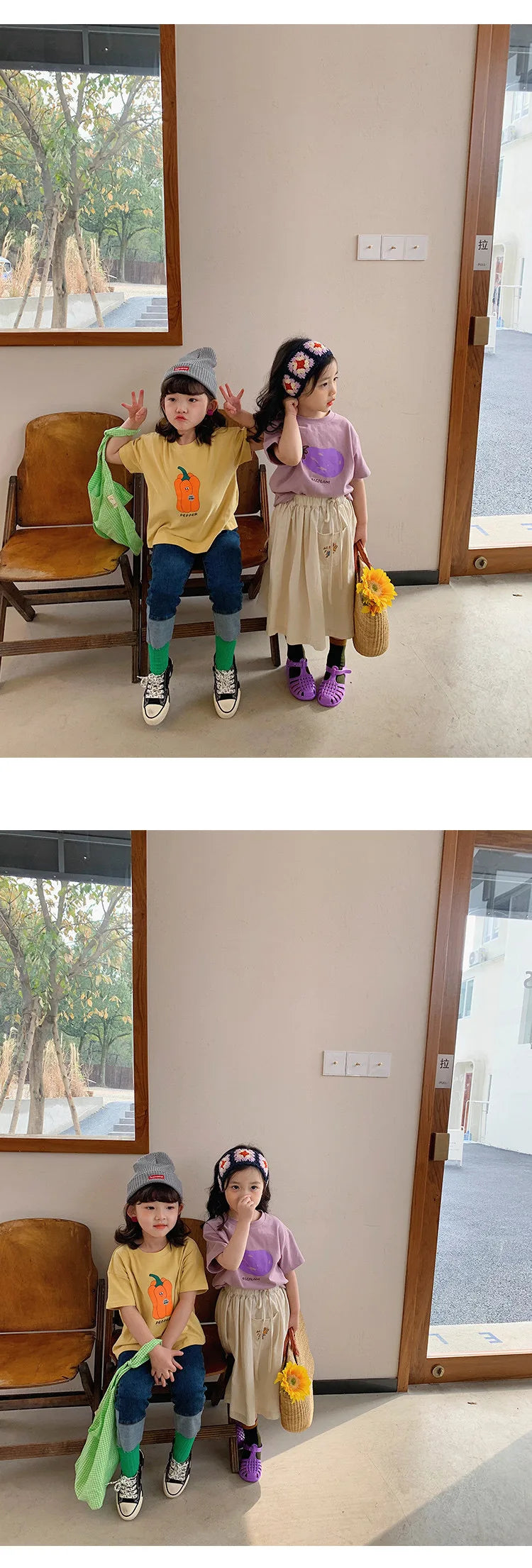 Baby Girls Boys Short Sleeved T-shirt Kids Cotton Top Tees Toddler Cartoon Print Shirts Summer Children's Clothing Korean Style