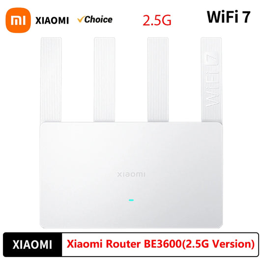 Xiaomi Router BE3600 2.5G WiFi7 2.4/5GHz Duan Bands 160Mhz 3570Mbps Mesh Networking Gaming Acceleration 2.5G Ethernet Port -CN