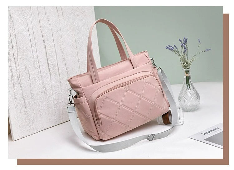 Personalized Name Simple Mommy Bag Large Capacity Solid Color Single Shoulder Crossbody Bag Baby Diaper Storage Bags