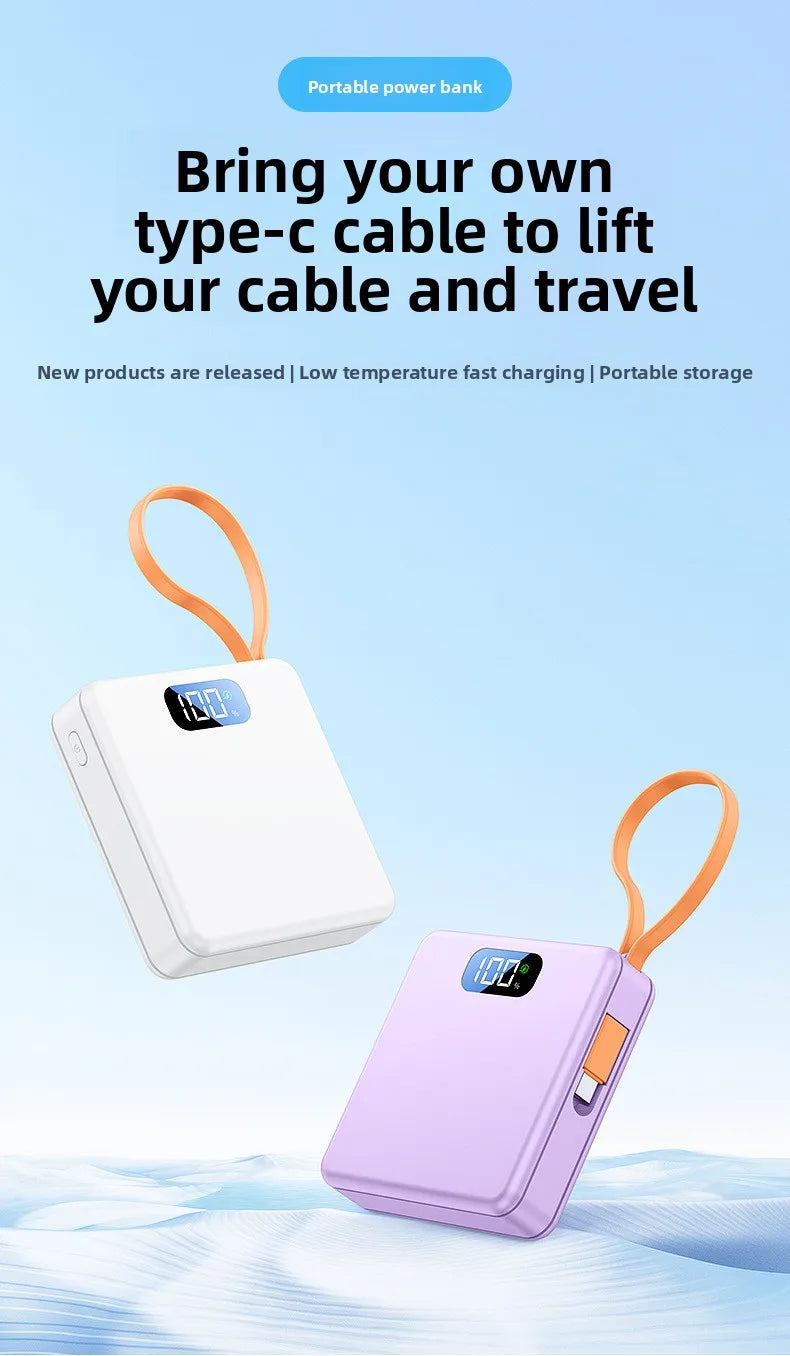 10W PD 22.5W Fast Charge Power Bank Case 3x18650 Solderless DIY Battery Box USB Type C PD3.0 QC4.0 Shell With Charging Cable