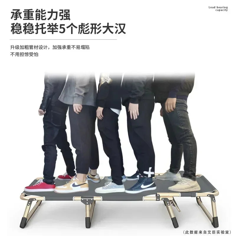 Single Folding Beds Bedroom Dormitory Office Comfortable Homestay Furniture Villa Portable Bed Outdoor Travel Camping Recliner