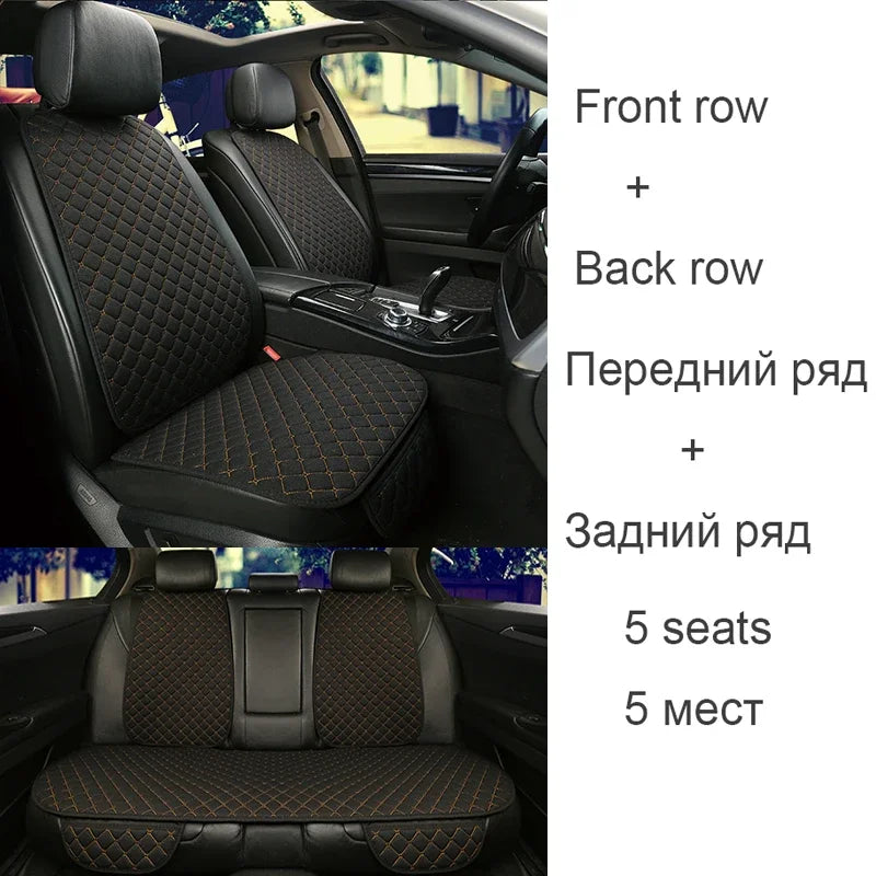Linen Car Seat Cover Seat Universal Cushion for FORD Fiesta Fusion Mondeo Taurus Mustang Territory Kuga F-150 CAR Accessories