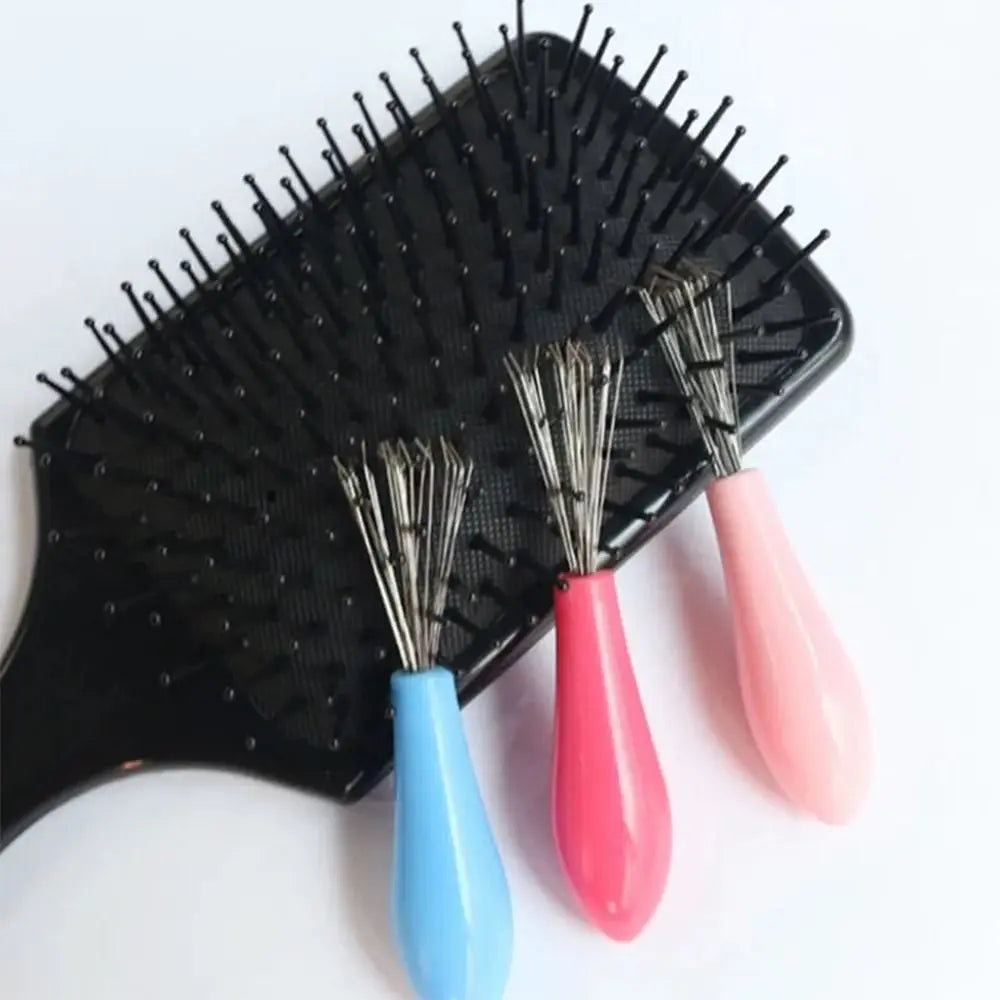 Plastic Handle Comb Hair Brush Cleaner Multifunctional Hand Tool Comb Cleaning Brush Cleaning Supplies Embedded Beauty Tools