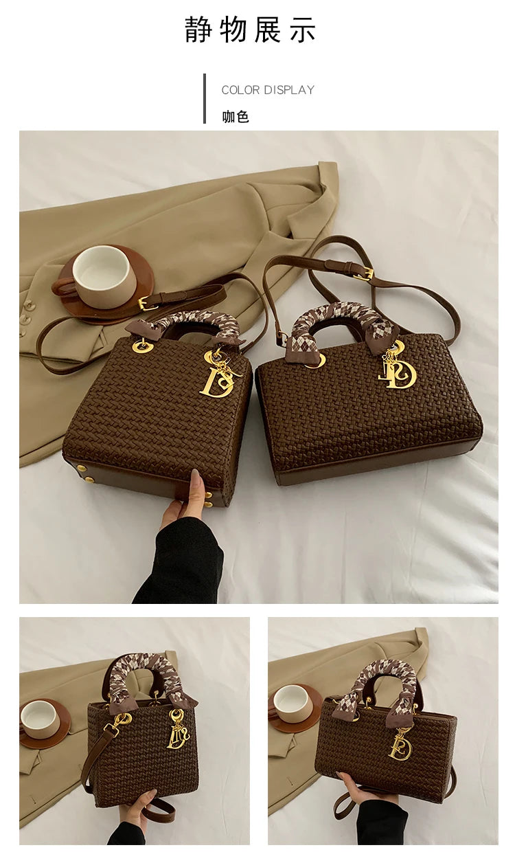 Luxury Leather Tote Bag for Ladies - Water-Resistant Designer Inspired Handbag with Interior Organizer