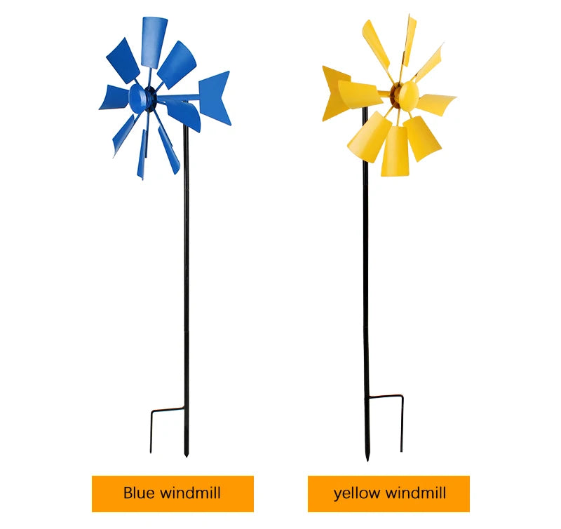 1PCS Creative Metal Rotating Windmill Outdoor Decoration Wrought Iron Windmill Pastoral Decoration Garden Courtyard Arrangement