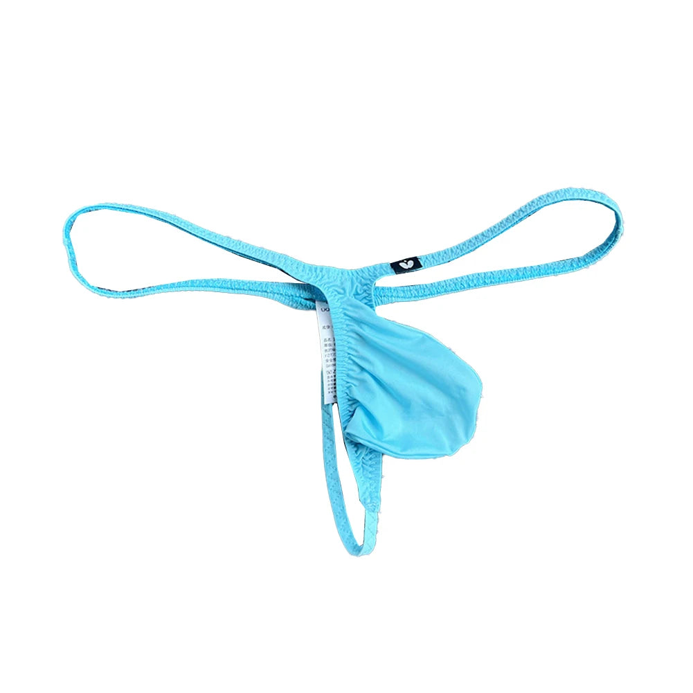 Sexy Men's Thongs T-Back G-strings Elastic Low Waist U-convex Pouch Briefs Tangas Underwear Comfortable Man Panties