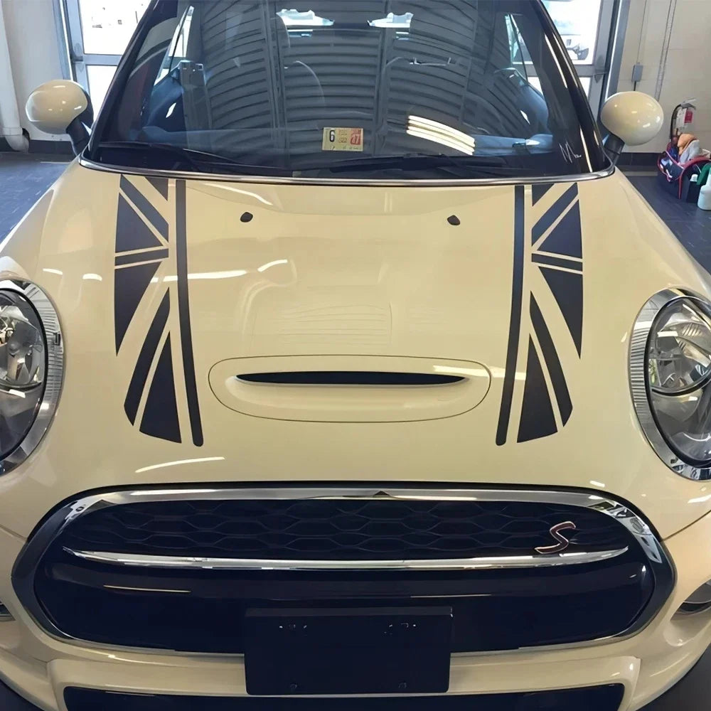 For Mini Cooper F54 F55 F56 F60 R53 R55 R56 R60 R61 Clubman Countryman Car Hood Engine Sticker Tuning Cover Car Accessories