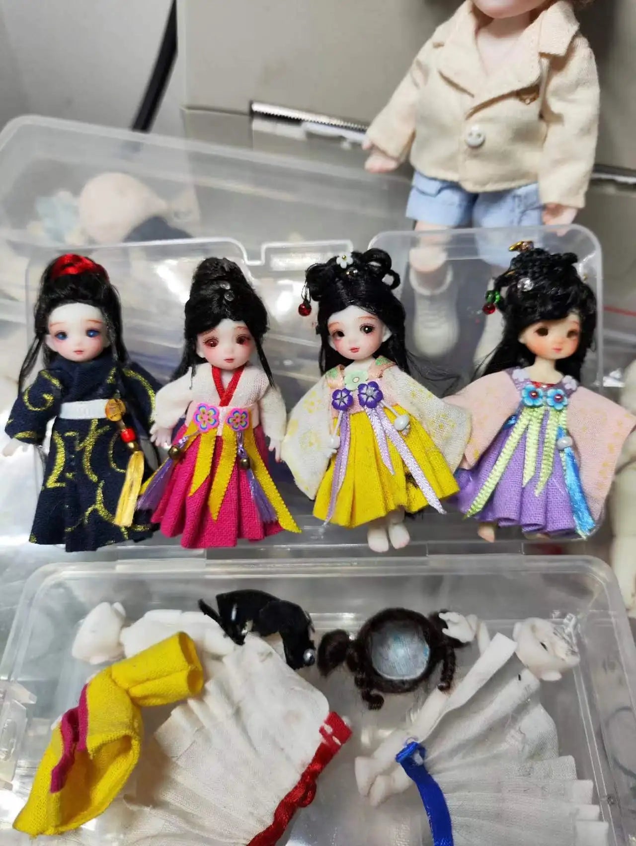 BJDmuñecas구체관절인형muñecas para niñas bebe reborn Mini doll 6cm elf Kawaii opera doll adult toy makeup doll free shipping.