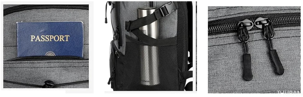 15.6" Laptop Reflective Strip Gym Bag for Men Women 35L Sports Basketball Backpack with Shoe Compartment