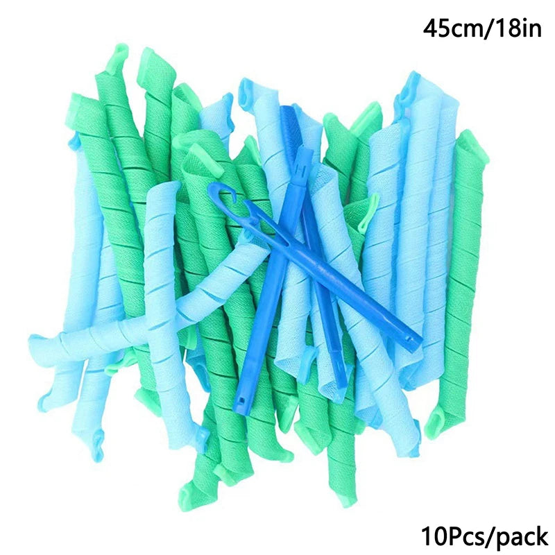 Heatless Hair Curlers Set Create Bouncy Spiral Curls Without Heat Damage Safe Easy To Use Hooks For Effortless Styling Kit