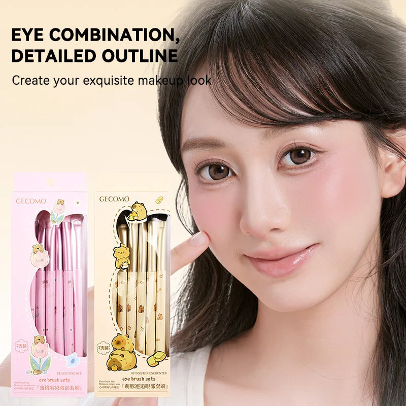 GECOMO Eye makeup brush set, Detail brush, Shading brush,Nose Shadow Eye Makeup set,a complete set of makeup tools for beginners
