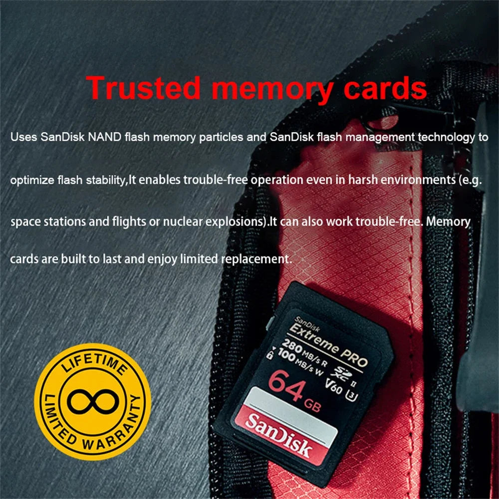 Original Extreme PRO U3 4K 6K 8K C10 V30 V60 V90 SDHC Memory Card SD UHD Video SDXC sd Card UHS-I UHS-II for SLR 3D Canon Camera