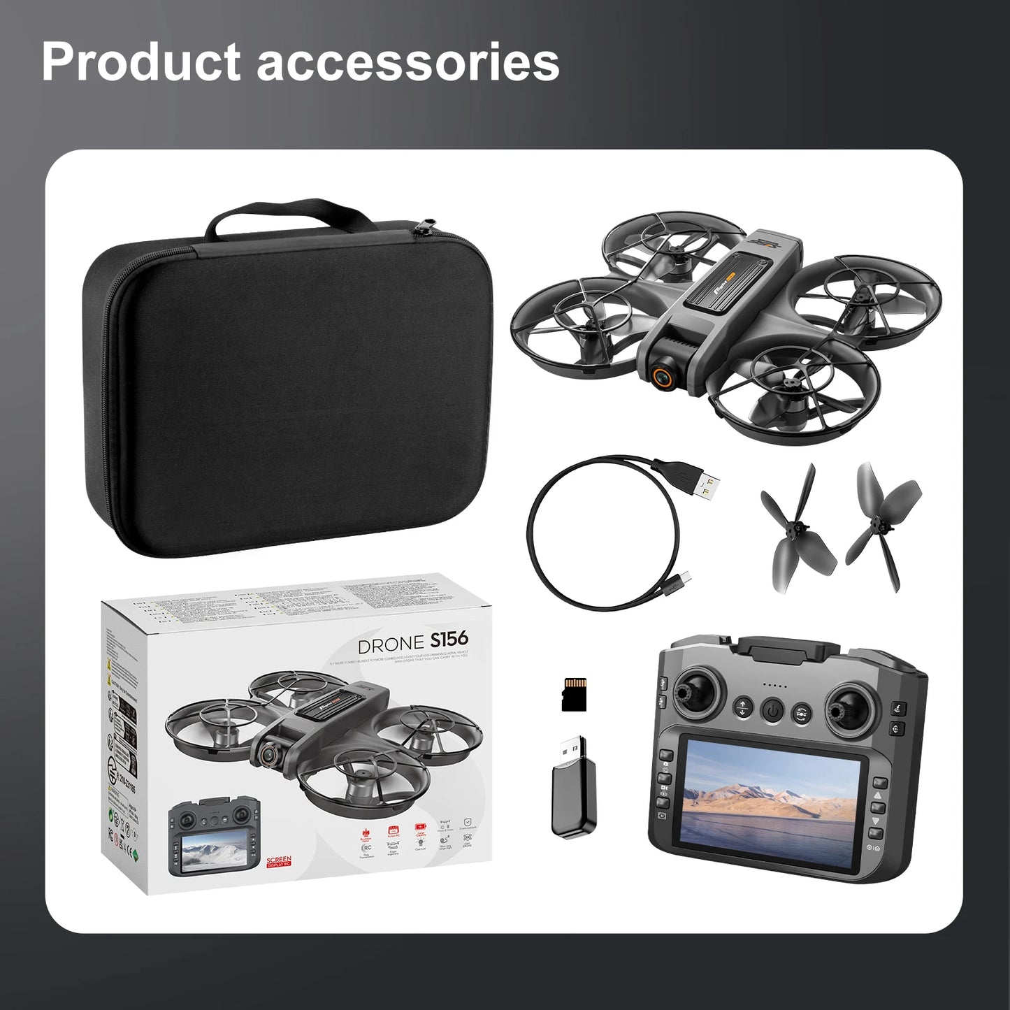 S156 Mini Drone 8K HD Dual Cameras 360° Stunts 5G WiFi Brushless Motors Quadcopter with Obstacle Avoidance for Kids Adults Toys