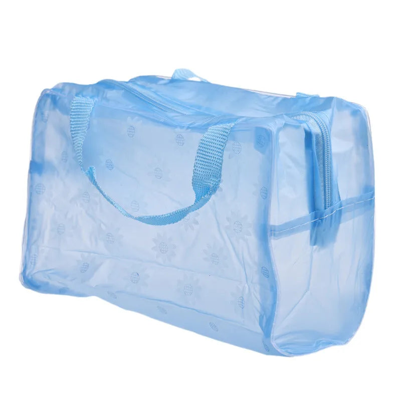 PVC Travel Transparent Cases Clothes Toiletries Storage Bag Box Luggage Towel Suitcase Pouch Zipper Cosmetic Organizer Bags