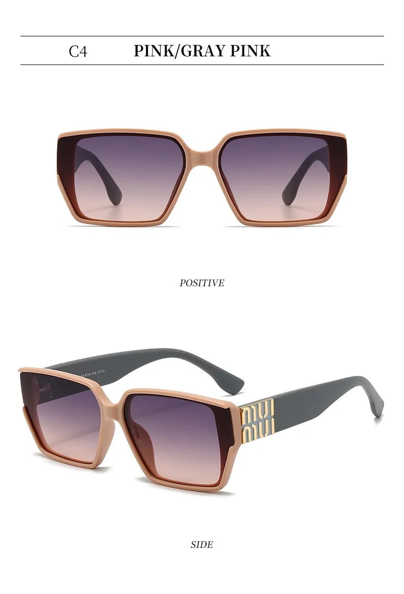 Fashion MM Designer Sunglasses for Women and Men Stylish Square Luxury Glasses Unisex Trend Vintage Shades UV400