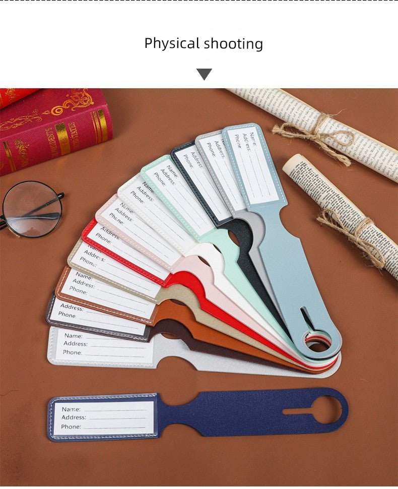 All-in-One Thickened Pu Luggage Tag Bags Anti-Lost Consignment Listing Signboard Travel Tag Printed Custom Logo