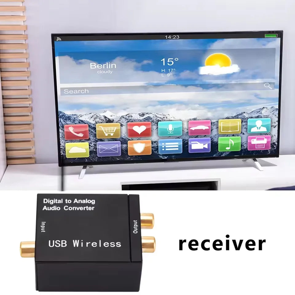 NEW Digital To Analog Audio Converter Support Bluetooth  Suitable For TV Audio Digital Coaxial Fiber Optic Analog Output Conver