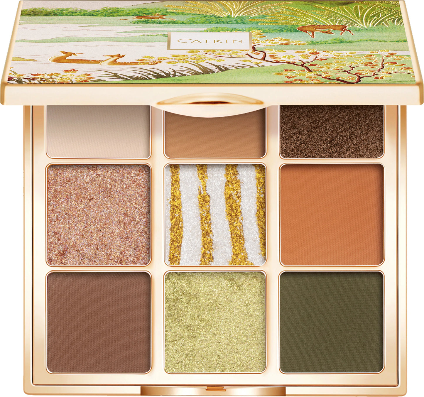 CATKIN Dreamworld Eyeshadow Palette Makeup, Matte Shimmer 9 Colors, Highly Pigmented, Creamy Texture Natural Bronze Neutral