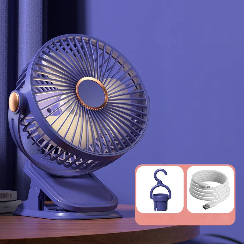 Baby Stroller Fan Mini Portable Outdoor Fan USB 3 Speed Flexible Octopus Fan Tripod Clip on Handheld Fan for Stroller Crib