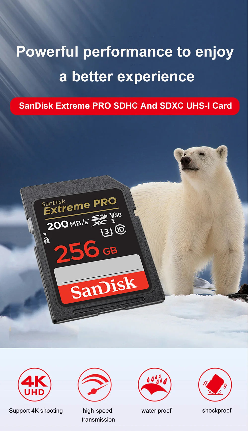 SanDisk Ultra/Extreme/Extreme PRO SD Card 256GB 128GB 64GB SDXC 32GB SDHC Memory Card C10 U1 U3 Carte SD Card  for Camera 4K UHD