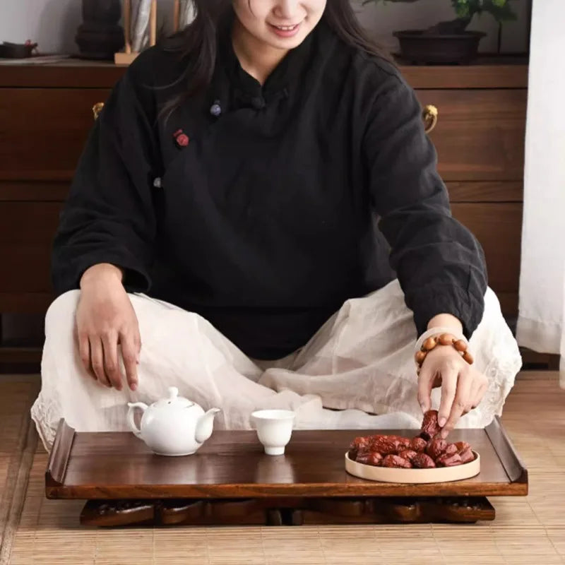 Wooden Tatami Bed, Wooden Bay Window Coffee Table, Foldable Window Seat Desk, Balcony Tea Table, Wooden Window Sill Table