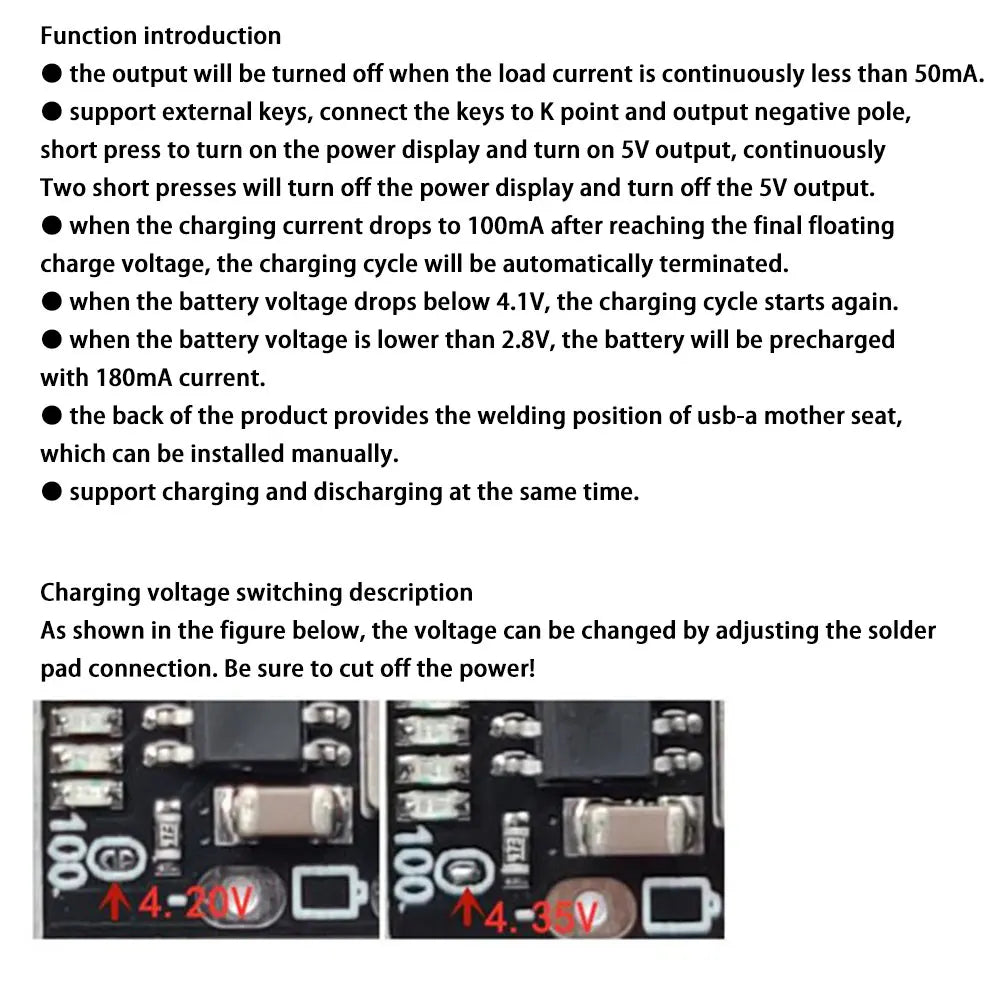 Type-C USB 5V 3A Boost Converter Step-Up Power Module Charge/Discharge Battery Protection Board With Switch LED Indicator