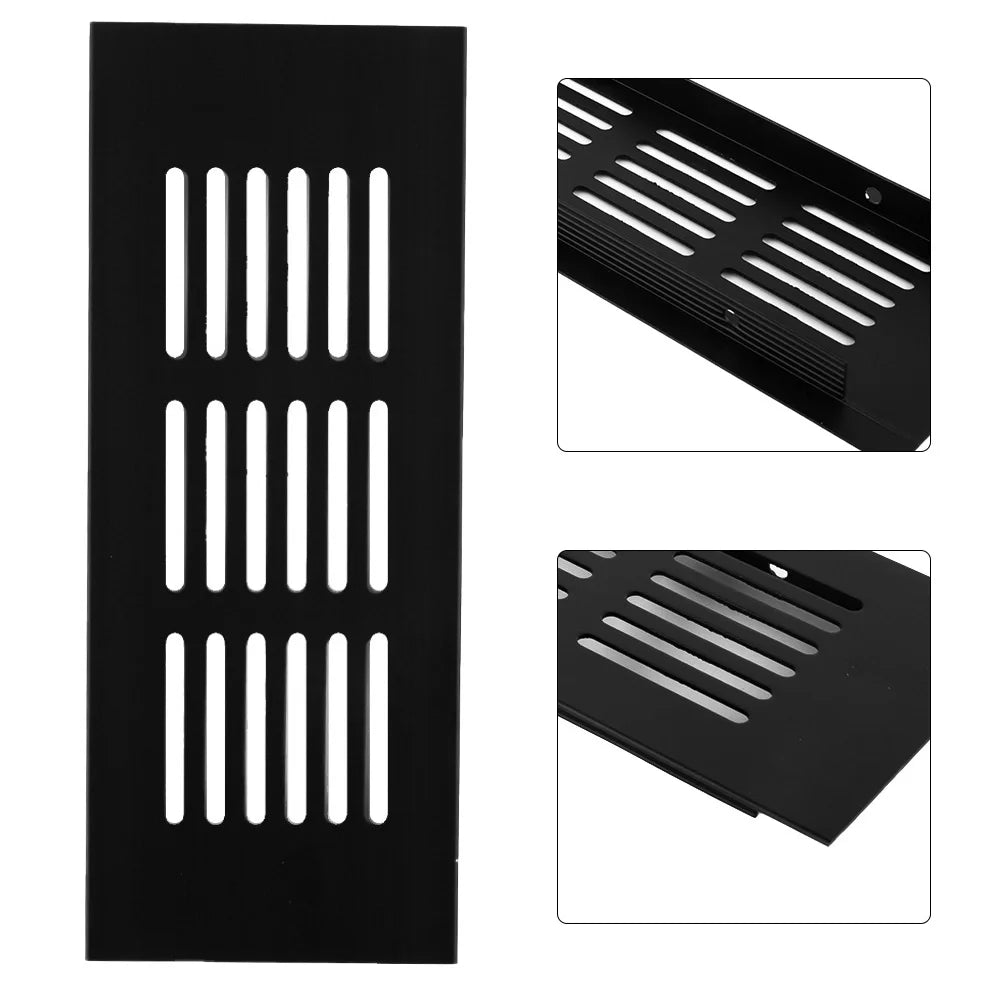 60mm Aluminium Rectangular Cabinet Wardrobe Air Vent Grille Ventilation Cover
