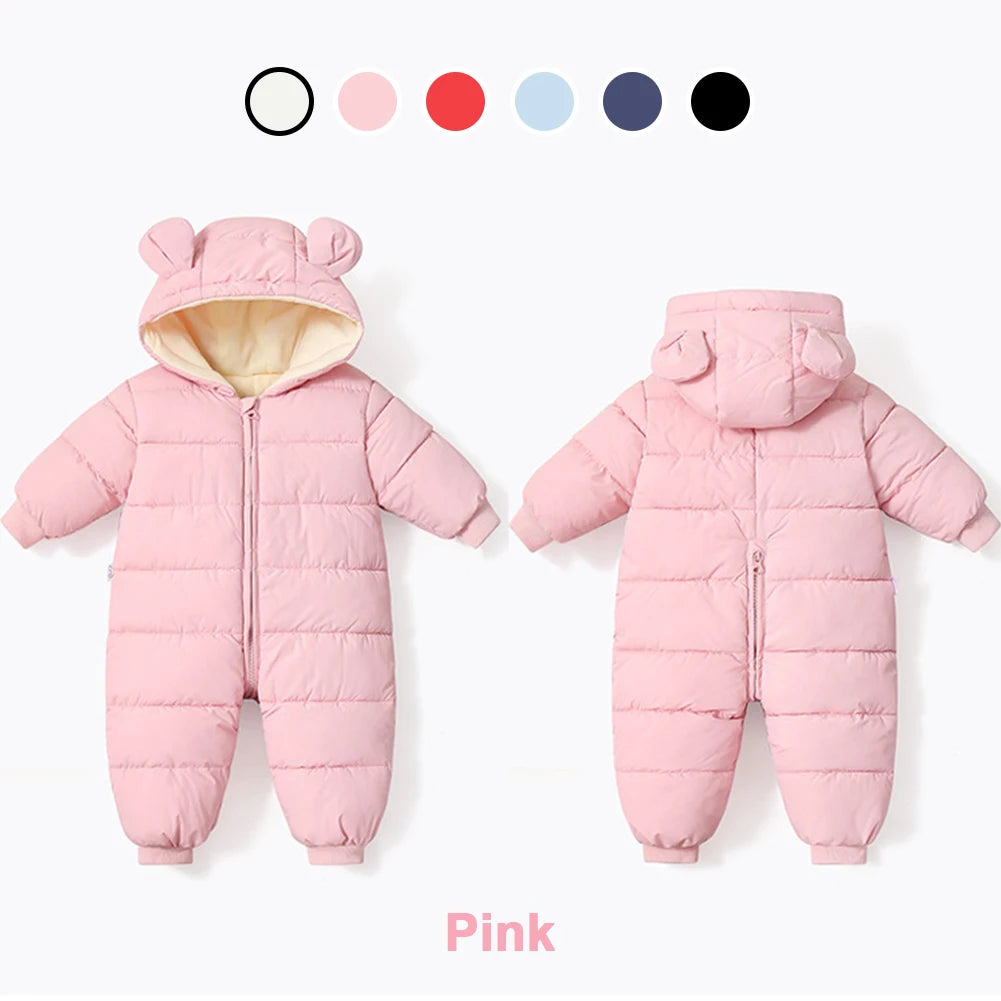 LPATTERN Toddlers Winter Romper,Hood Windproof Babies Jumpsuits,Infant Boys Overalls,Girls Sonwsuits,Warm Children's Outfits