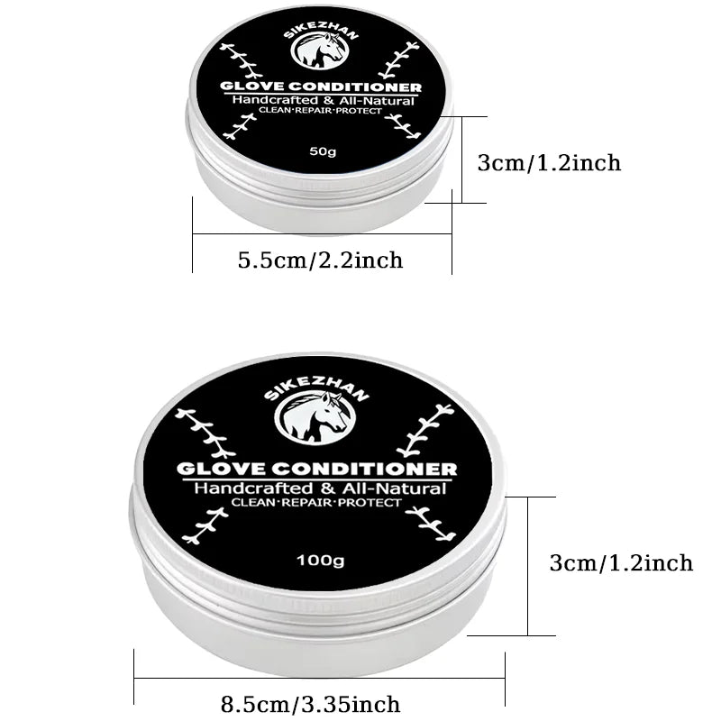 Baseball Glove Conditioner – All Natural Leather Cleaner and Conditioner To Soften, Restore, Repair and Protect Baseball Gloves