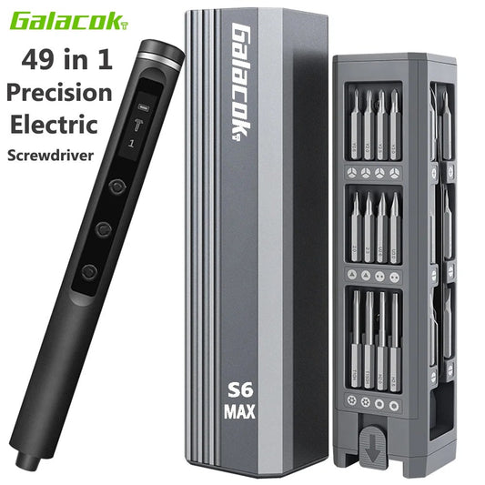 Galacok S6 MAX Precision Electric Screwdriver Set 5-Speed Torque Adjustable Magnetic Phillips Torx Screwdriver Bits for PC DIY