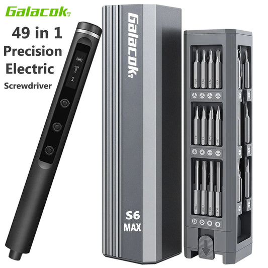 Galacok S6 MAX Precision Electric Screwdriver Set 5-Speed Torque Adjustable Magnetic Phillips Torx Screwdriver Bits for PC DIY