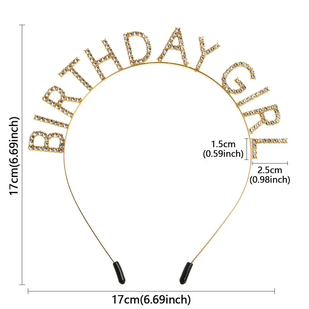 Fashion Metal Alloy Women Hair Hoop Birthday Girl Headband Birthday Party Tiara Princess Crown