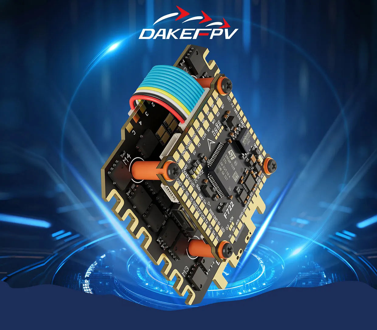 DAKEFPV F722 Flight Control FC 3-12S 100A 120A 4in1 ESC F722 Flight STACK 30x30mm For Remote Control FPV Racing Drone