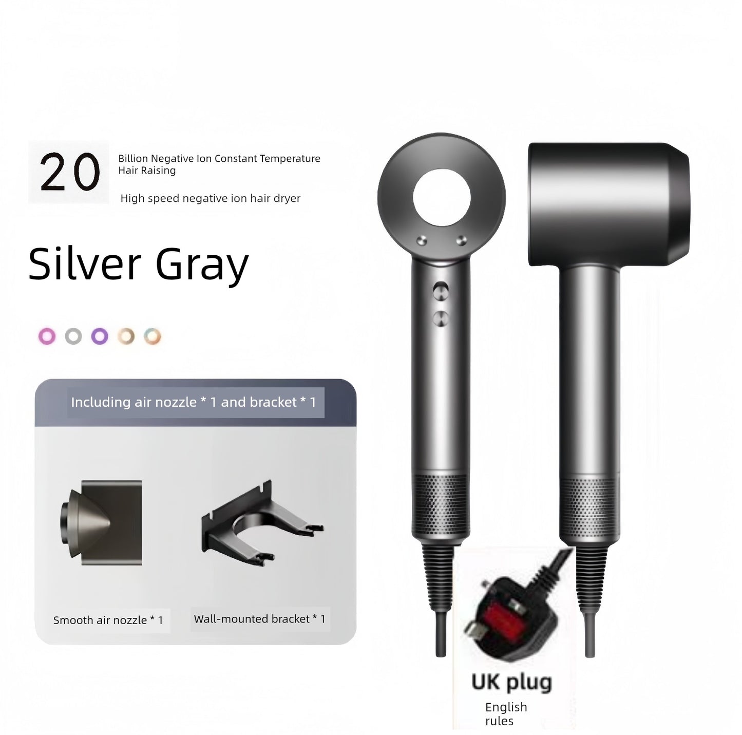 Hair Dryer For Home Negative Ion Top with High-Speed Hair Dryer Student High-Power Negative Ion Leaf-Free Hair Blowing Hair Dryer