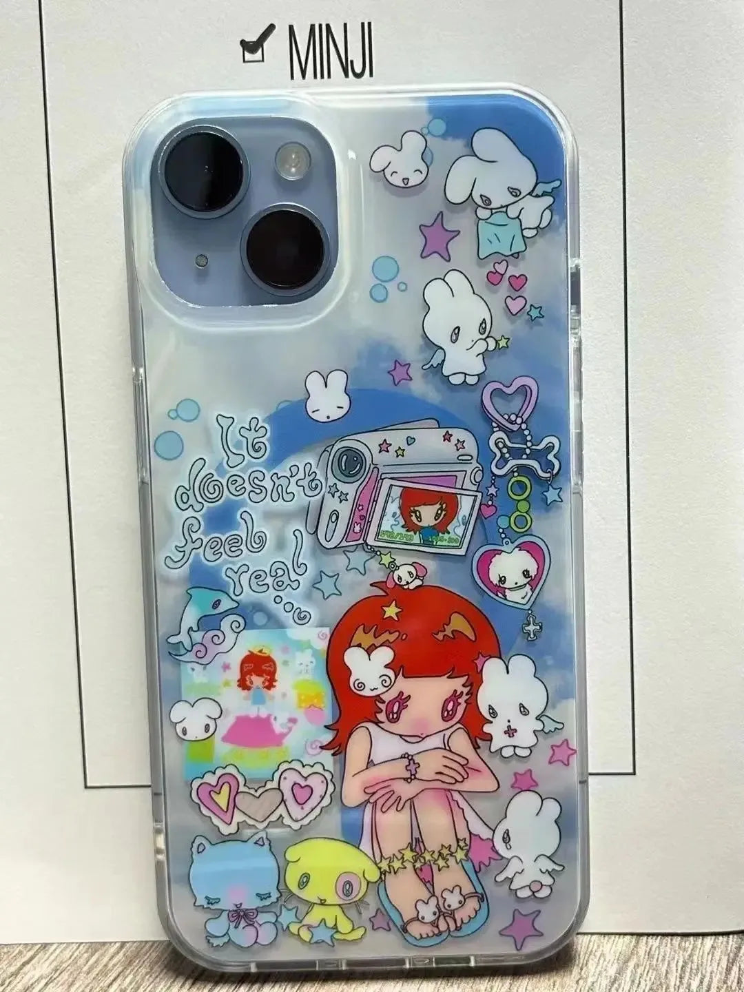 Kawaii red haired girl Phone Case for iPhone 17e 17 16e 16 15 14 13 12 11 Pro Max X XR XSMax Air Plus Feather Texture Back Cover