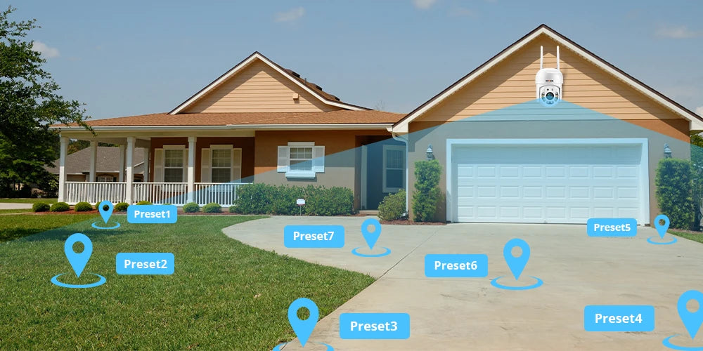 4MP PTZ WIFI IP Camera 1080P CCTV Surveillance Security Protection Wi Fi Outdoor 4X Digital Zoom Street CamHipro CamHi Camara