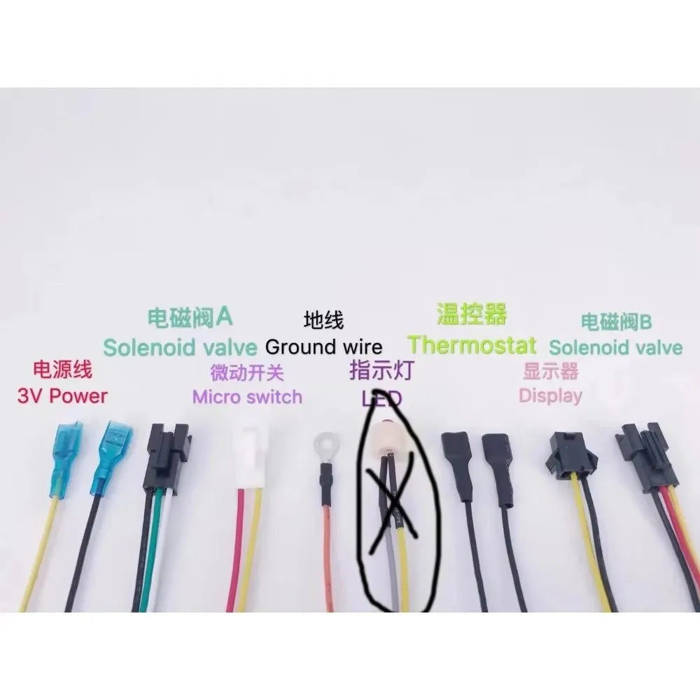 Total 15 wires Model 1568 Universal DC 3V Gas stove Double ignition with Temperature control and display Pulse igniter 1PCS