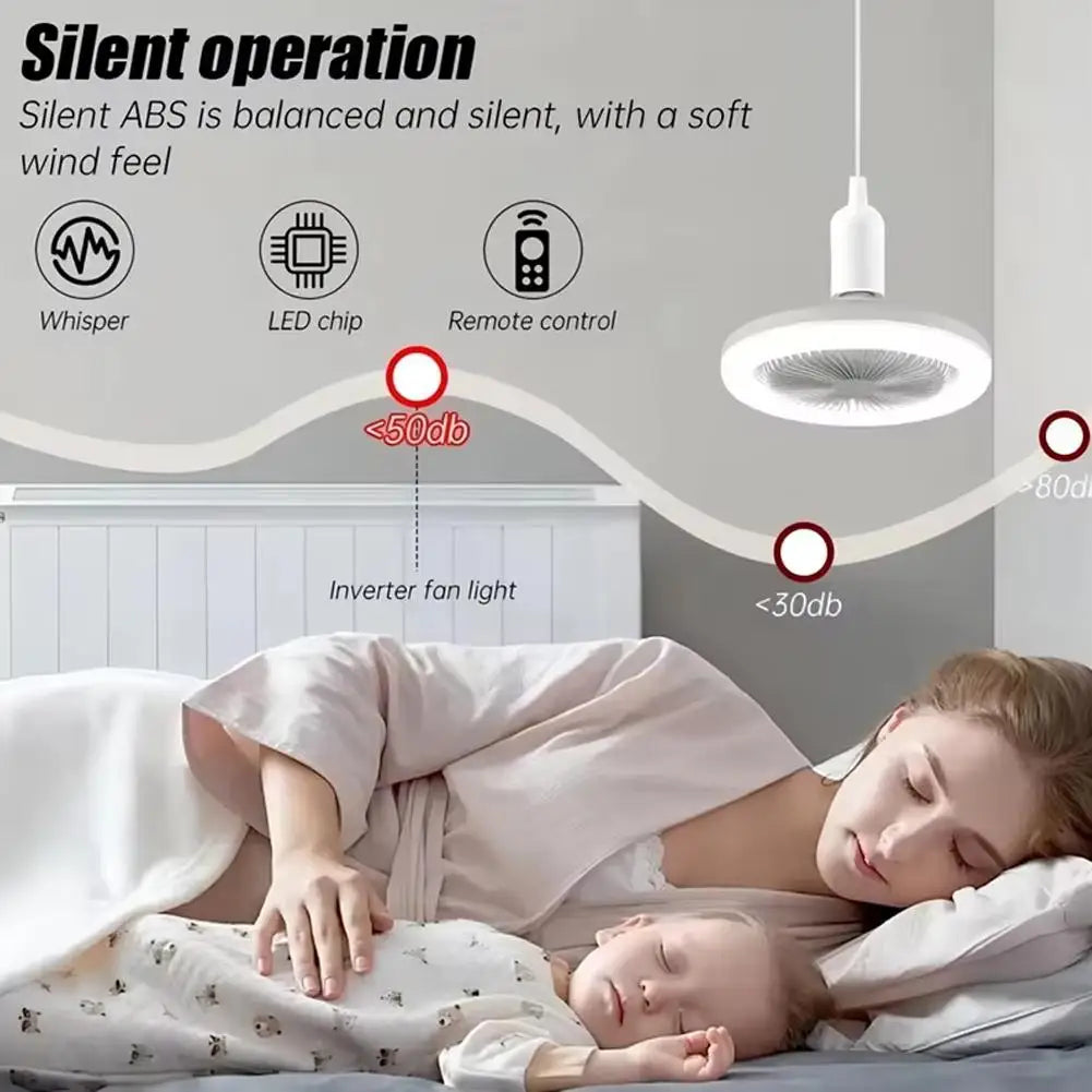 Aromatherapy Fan Lamp Bedroom Light Ceiling Light Silent Electric Fan Pendant Light LED Study And Dining Room Lighting