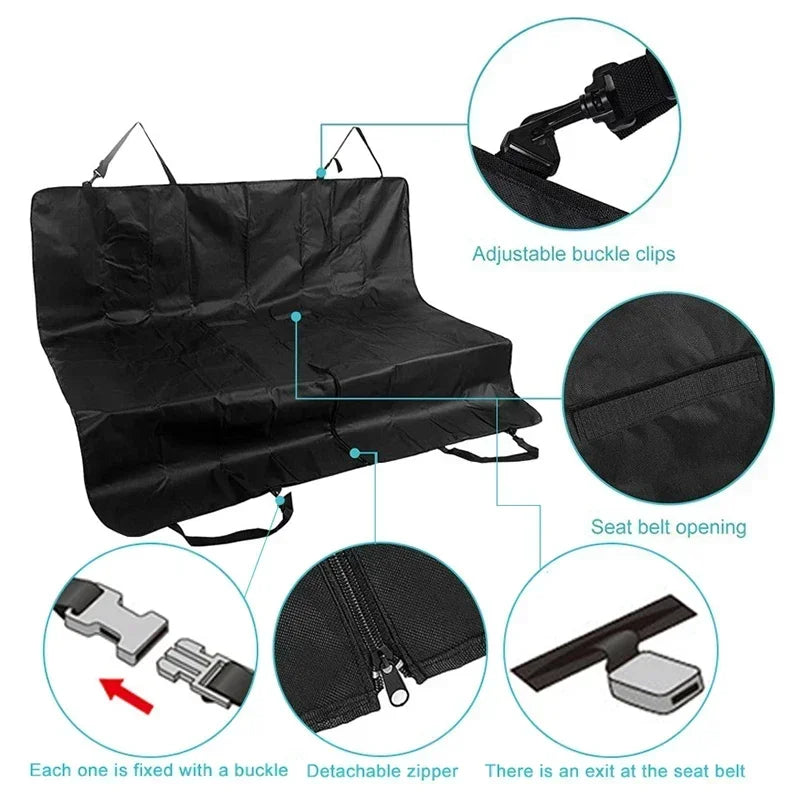 New Dog Car Seat Cover Waterproof Pet Carrier Backseat Cushion Mat for Dogs Folding Cat Hammock Trunk Rear Back Seat