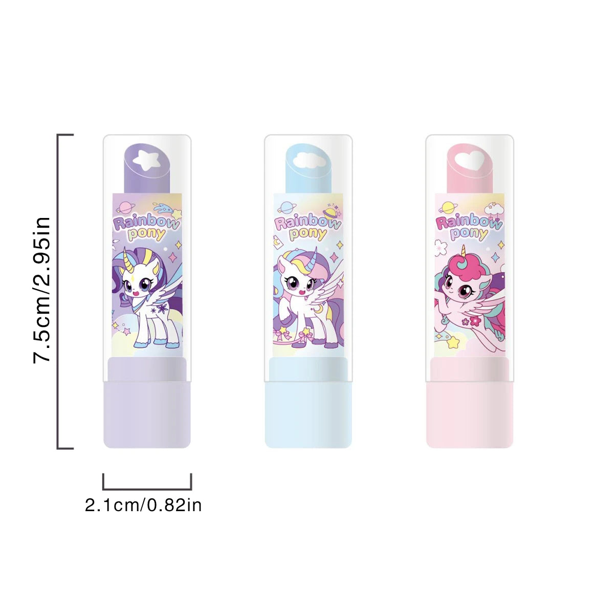 Pony-style lipstick, eraser, fun cosmetics, styling, school office painting, exam pencil, eraser, student and teacher gifts