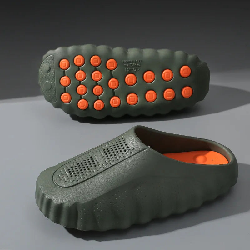 Unisex  Slippers, Ultra Soft EVA Non-Slip House Shoes with Massage Sole, Breathable Closed Toe Slides for Indoor Outdoor