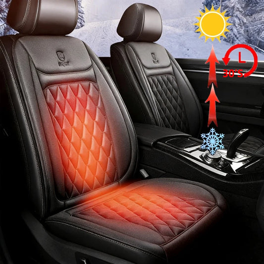 New Heated Car Seat Cover 12-24v Fast Car Seat Heater Cloth/Flannel Heated Car Seat Protector 25W Seat Heating Cover Car Seat