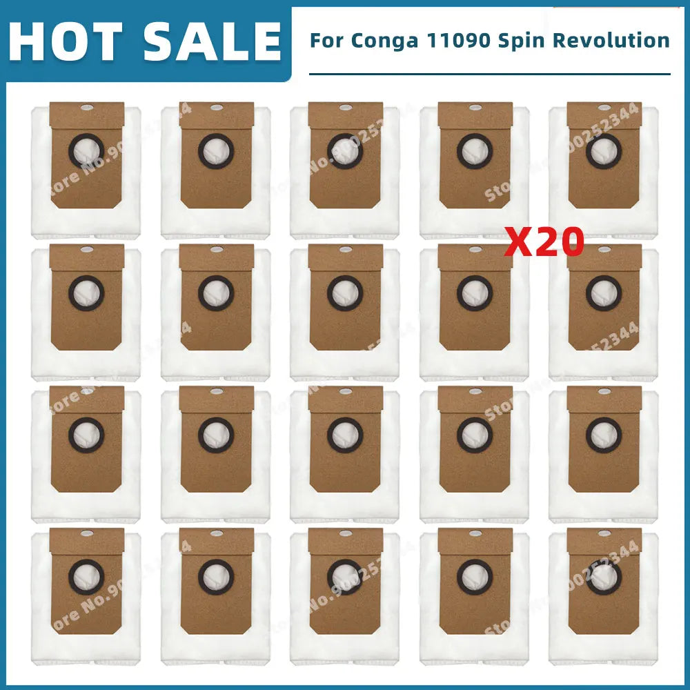 Compatible For Cecotec Conga 11090 / 13090 Spin Revolution Replacement Parts Accessories Filter Main Side Brush Mop Dust Bag
