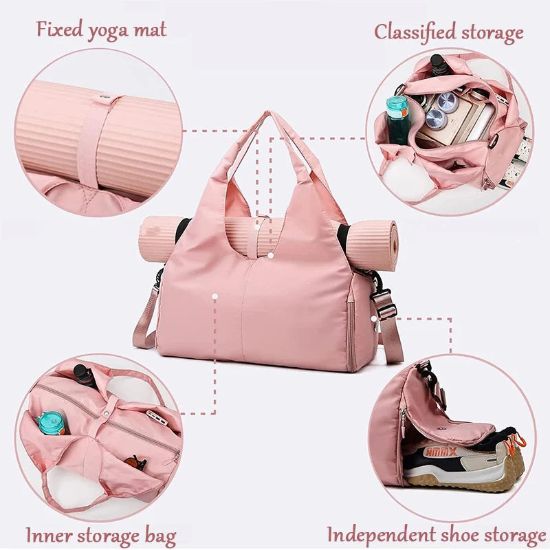 Yoga Mat Bag Gym Fitness Handbags for Women Men Training Sac De Sport Travel Gymtas Nylon Outdoor Sports Tas Sporttas