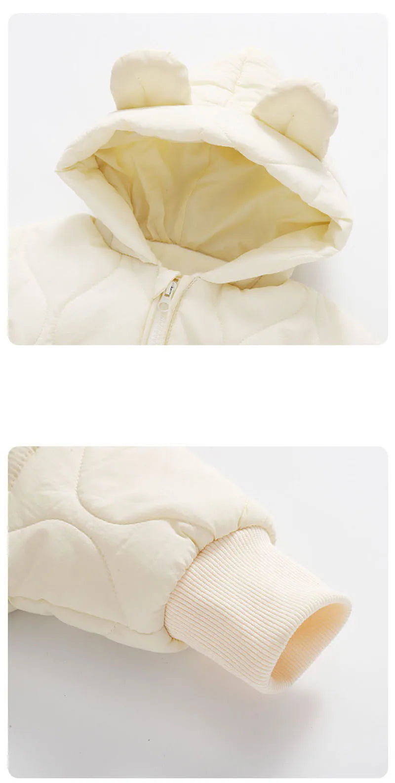 2026 Spring Autumn Hooded Infant Newborn Baby Rompers Fleece Padded Cartoon One-pieced Outdoor Outfit for Baby Boys Girls