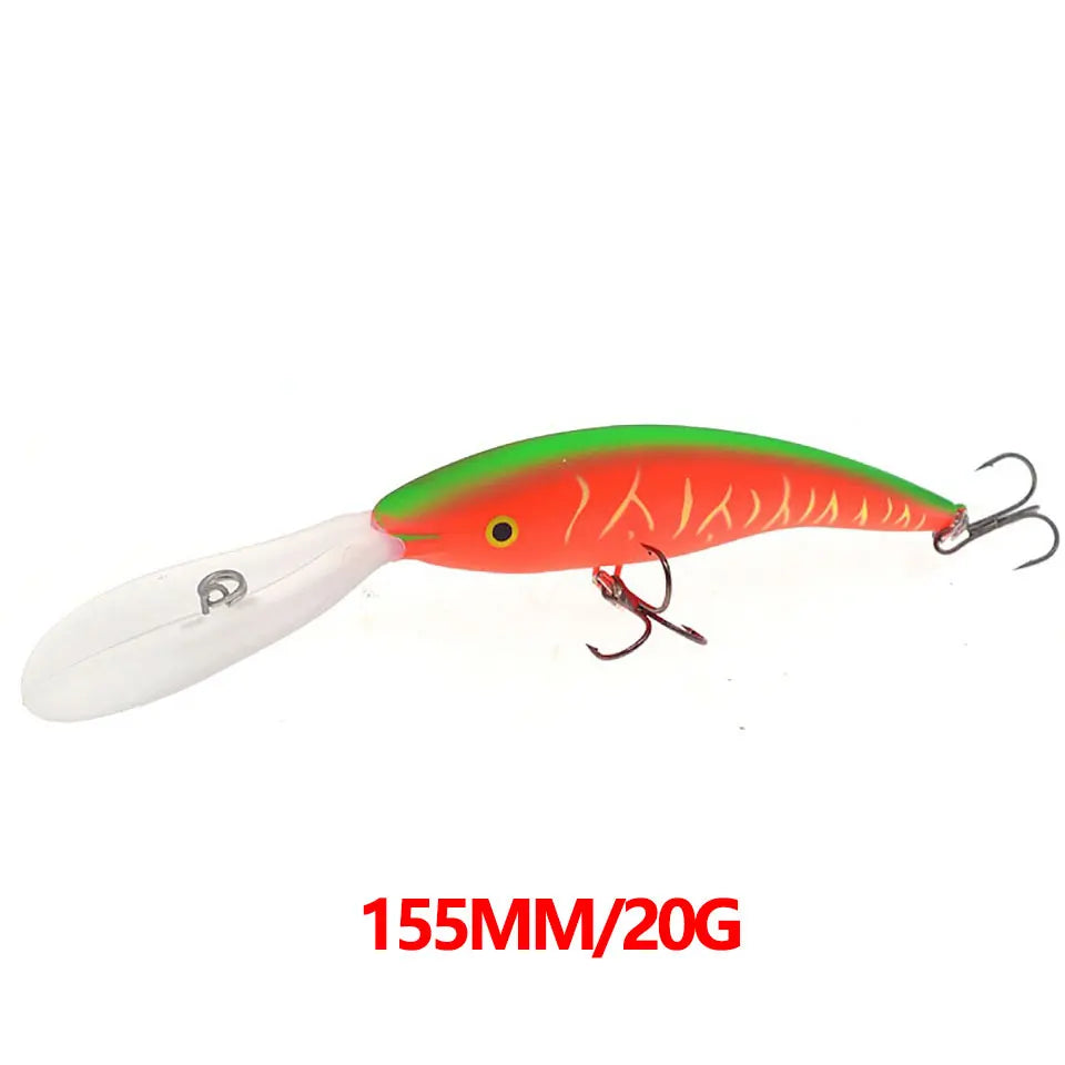 1PCS 14/20G 135/155MM Minnow Fishing Lure Wobbler Artificial Bionic Fish Swimbait Deep Tail Dancer Super Diving Hard Bait
